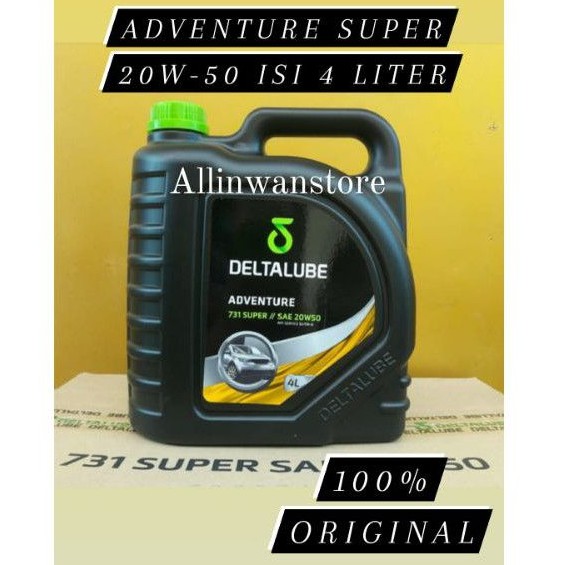 Oli Deltalube Adventure 731 Super SAE 20W50 isi 4 Liter / SAE 20W-50