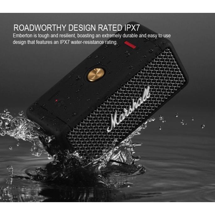 Bluetooth Speaker Marshall Emberton Portable - Original Jiharamart