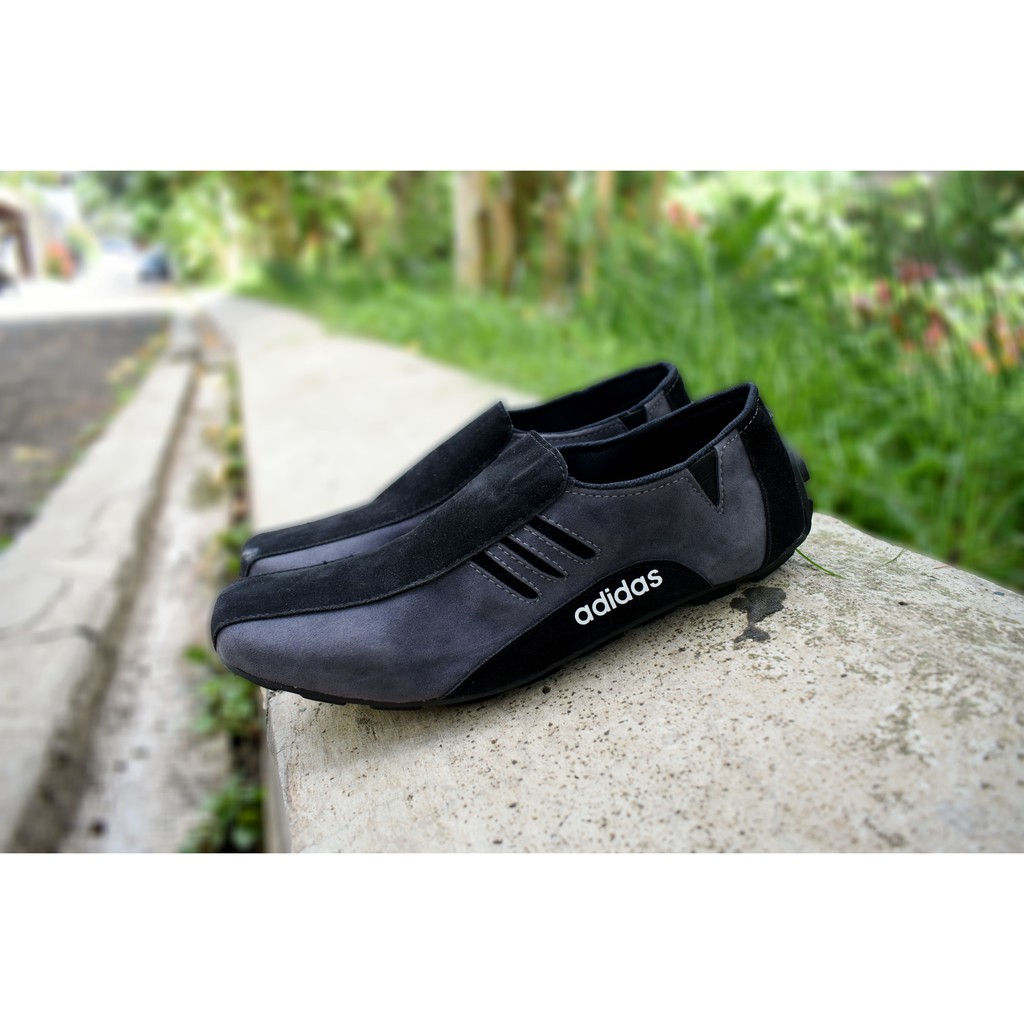 FREE KAOS KAKI  Sepatu slip on pria adidas casual slop formal kerja kantor kulit asli santai