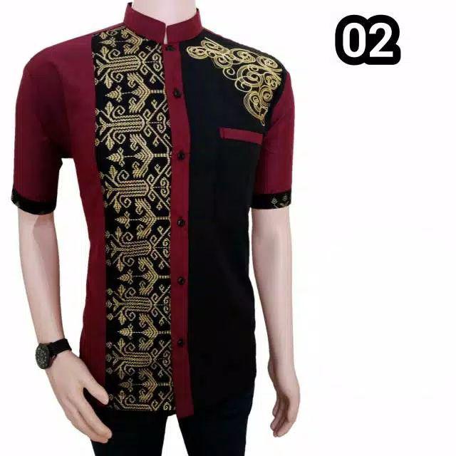 Promo!!! Bswart Batik Hrb026 Kenongo Hem Pendek Padi Kemeja Batik Pekalongan M L Xl Garansi Termurah