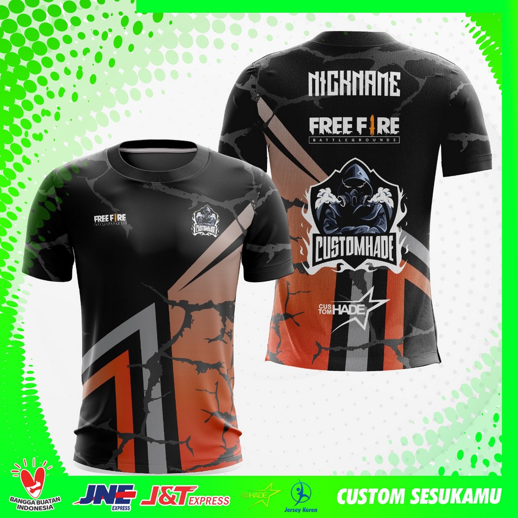Jual (New Design) Baju Jersey T-Shirt Gaming Guild Squad Free Fire Full  Print, Bisa Custom Nama Dan Logo | Shopee Indonesia