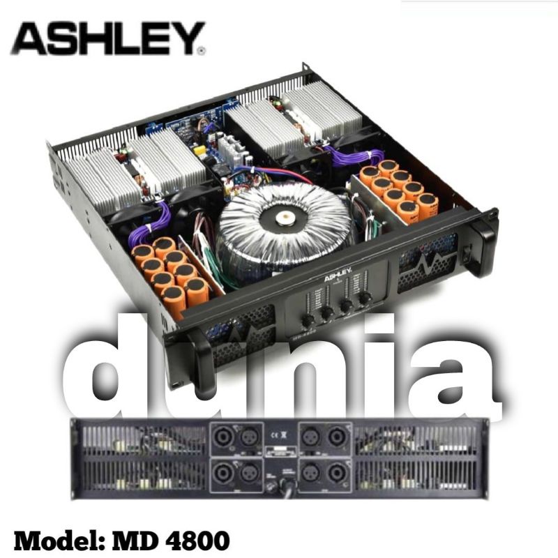 Power Ashley MD 4800 Amplifier Ashley MD4800 - 4 Channel Original