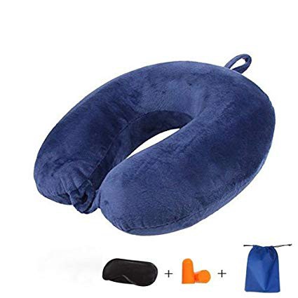 Travel Pillow Set (1 Bantal, 1 Tutupan Mata, 1 Tutupan Telinga)