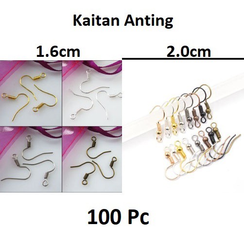 Kait Anting/Cantolan Anting Bahan Besi  Harga/100pc