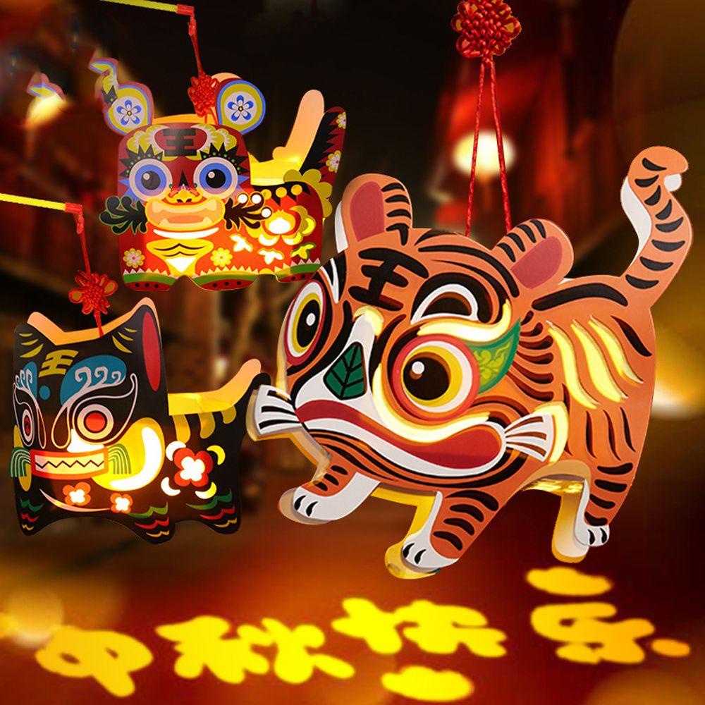 [Elegan] Mid-autumn Festival Kreatif Retro Portable Hanging Lighting Lampu Liburan Kuno