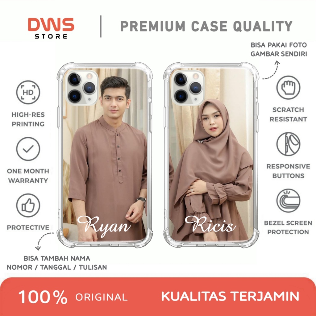 [A001] CUSTOM CASE FOTO NAMA SENDIRI OPPO VIVO SAMSUNG REALME IPHONE REDMI NOTE 4 5 6 7 8 9 10 PLUS 