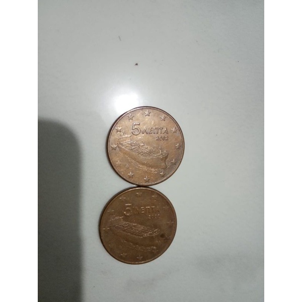 2 keping koin EURO 5 Cent Rp6500
