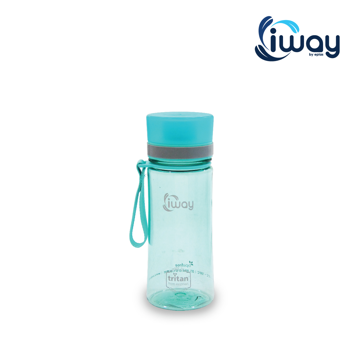 IWAY Water Bottle With Handle (400ML), EPLAS, Water Tumbler, Botol Air, BPA Free, Tritan