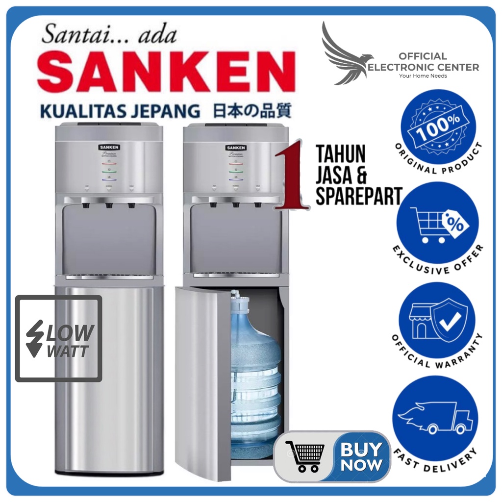 Jual Sanken Dispenser Galon Bawah Hwd C555ic C555 Ic Full Stainless Body Low Watt Bottom Loading 5324