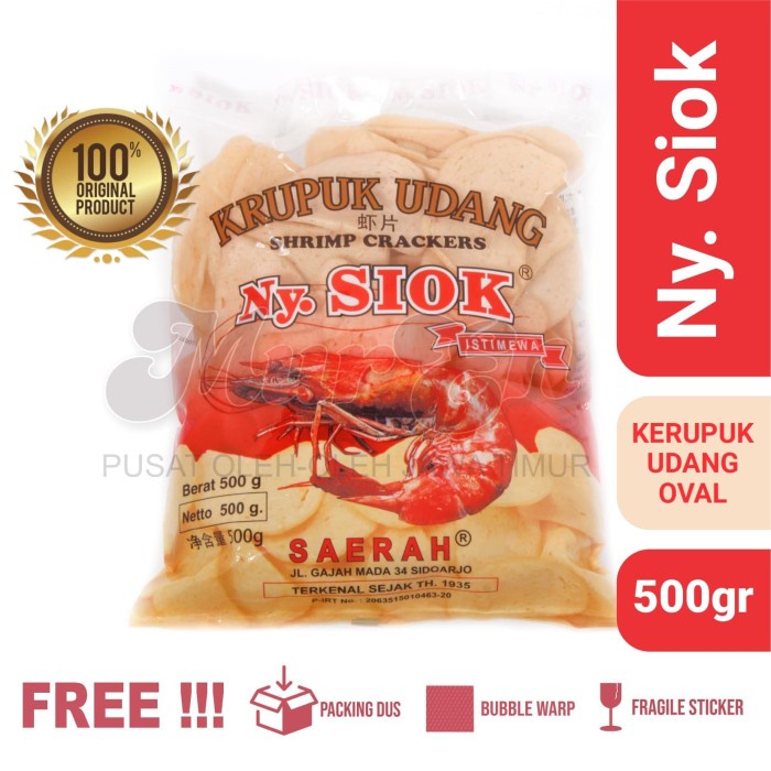 

✨COD✨ Kerupuk / Krupuk Udang Ny. Siok 500 Gr Mur En