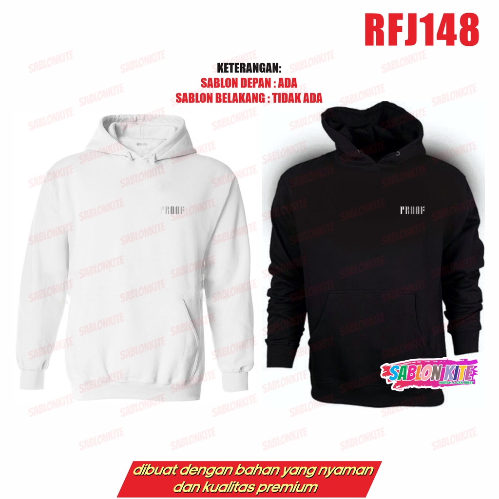 MURAH!!! SWEATER HOODIE KPOP PROOF TULISAN KECIL RFJ148