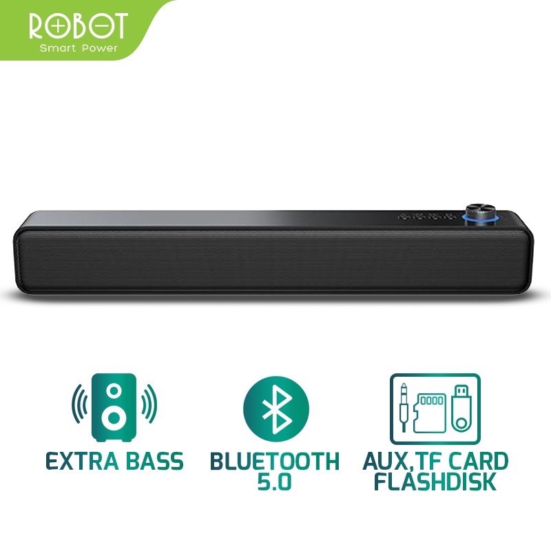 ROBOT RB480 RB-480 I RB580 RB-580 Bluetooth 5.0 Dual Connection Ultra-compact Design Soundbar Speaker Black Original