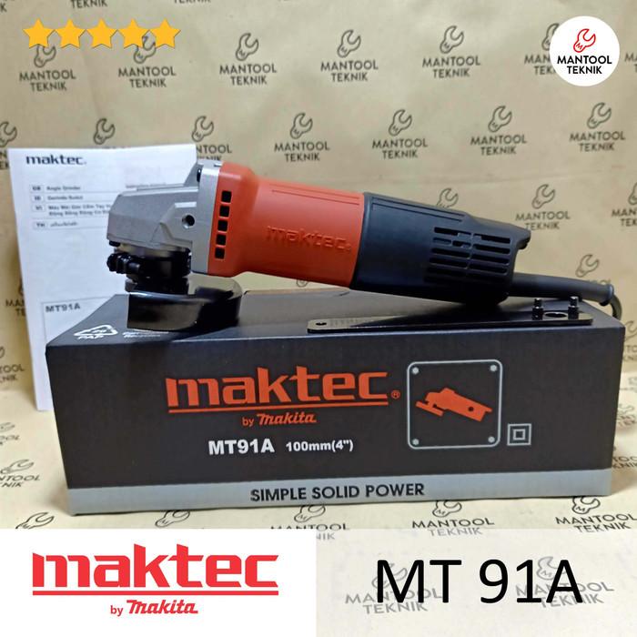Mesin Gerinda Tangan 4" Maktec Mt91A Mt 91A Mt-91A Mt91 A Mt 91 A