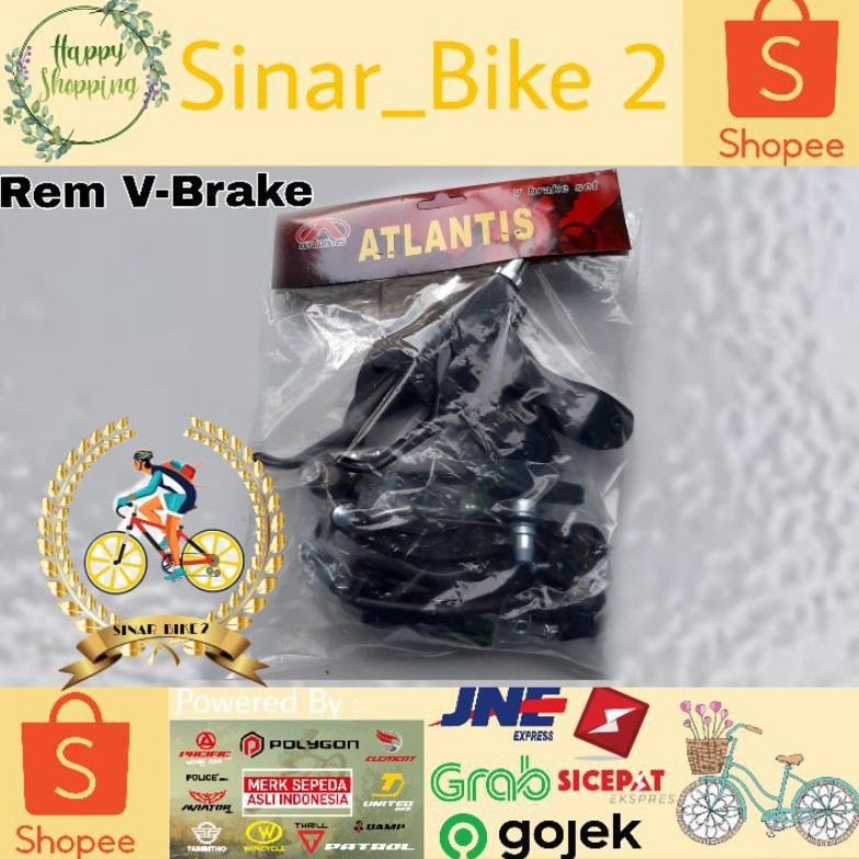 Handle Rem Sepeda V-Brake Atlantis Semi Alloy