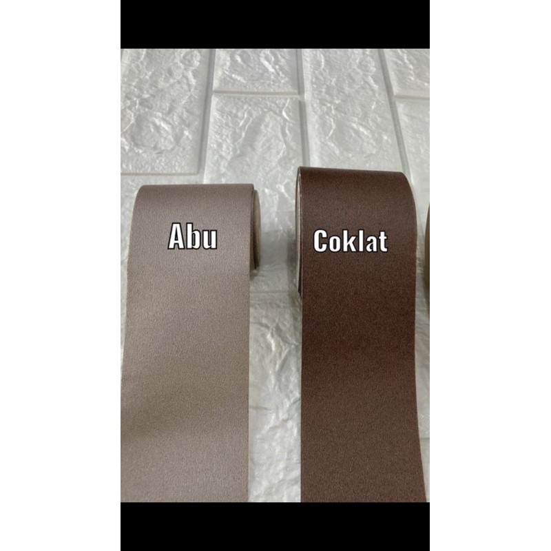 Wallpaper dinding border list polos 10 mtr