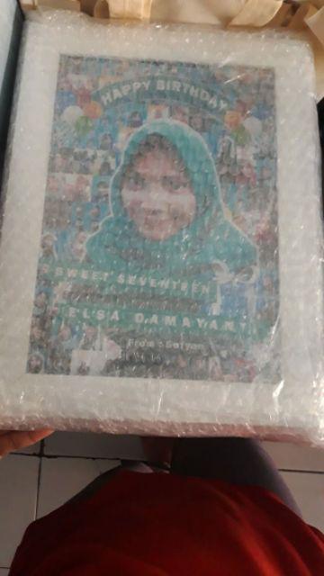 Cetak Foto Mozaik Desain Custom + Frame Bingkai