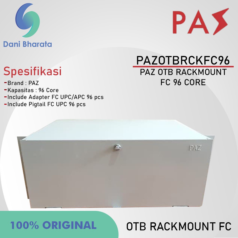 Fiber Optik OTB Rackmount 96 Core PAZ FC Lengkap Adapter FC