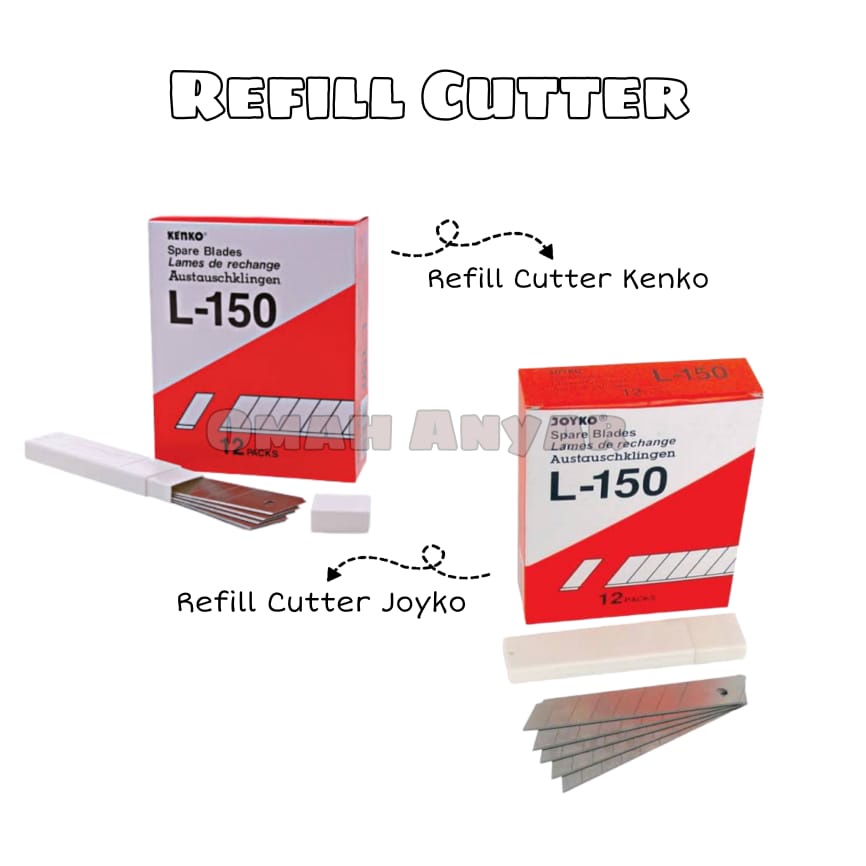 Cutter Besar Joyko L500 Silet Refill Isi Blade L150 Pemotong HPL