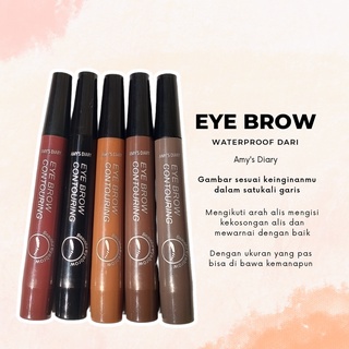 [BPOM] Amy'sdiaryofficialstore my 4- tip brown eyebrow pensil alis Waterproff (ORIGINAL)