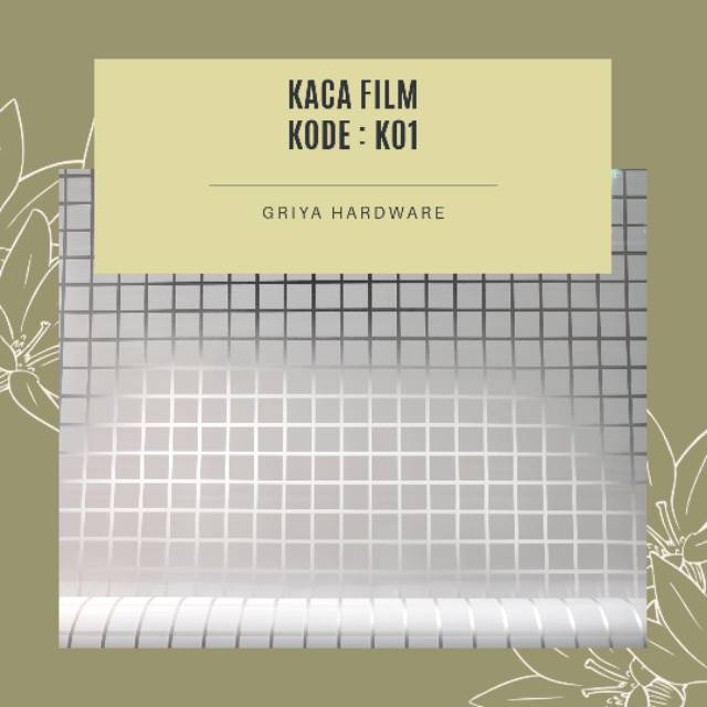 STIKER KACA FILM MOTIF KOTAK