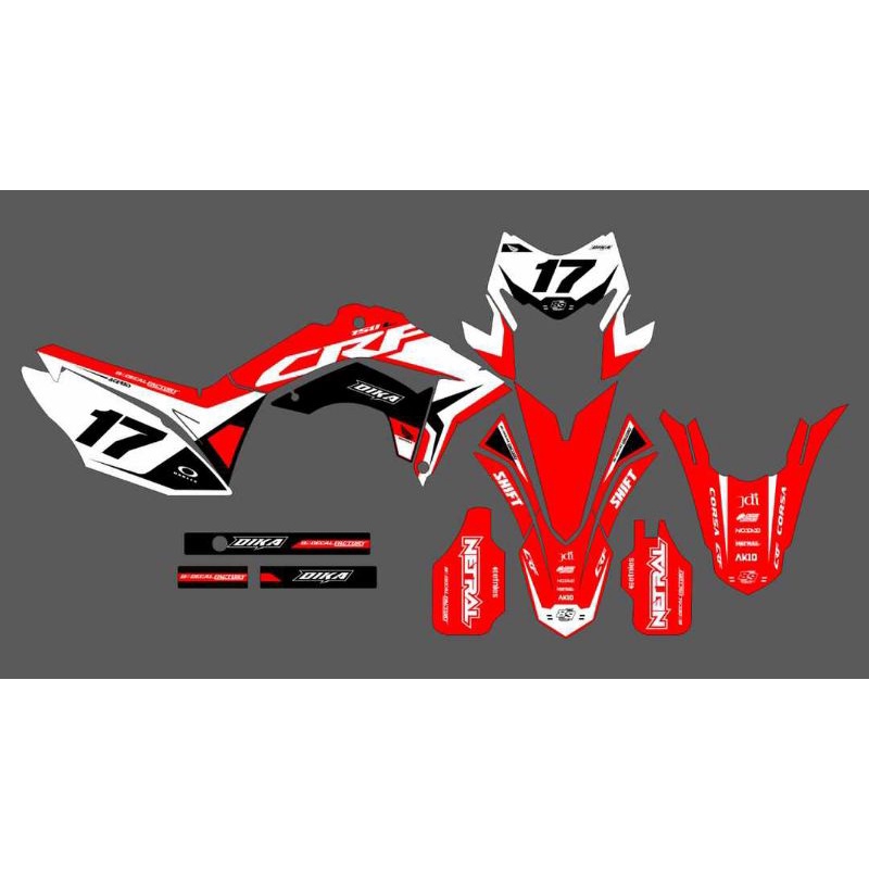DECAL CRF 150L 150CC 2017 2018 2019 2020 2021 2022 FULL BODY FULL PRINT FULL BLOCK DAILY