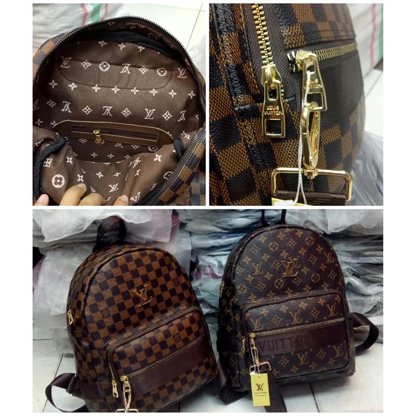 tas ransel Lv wanita full embos merk