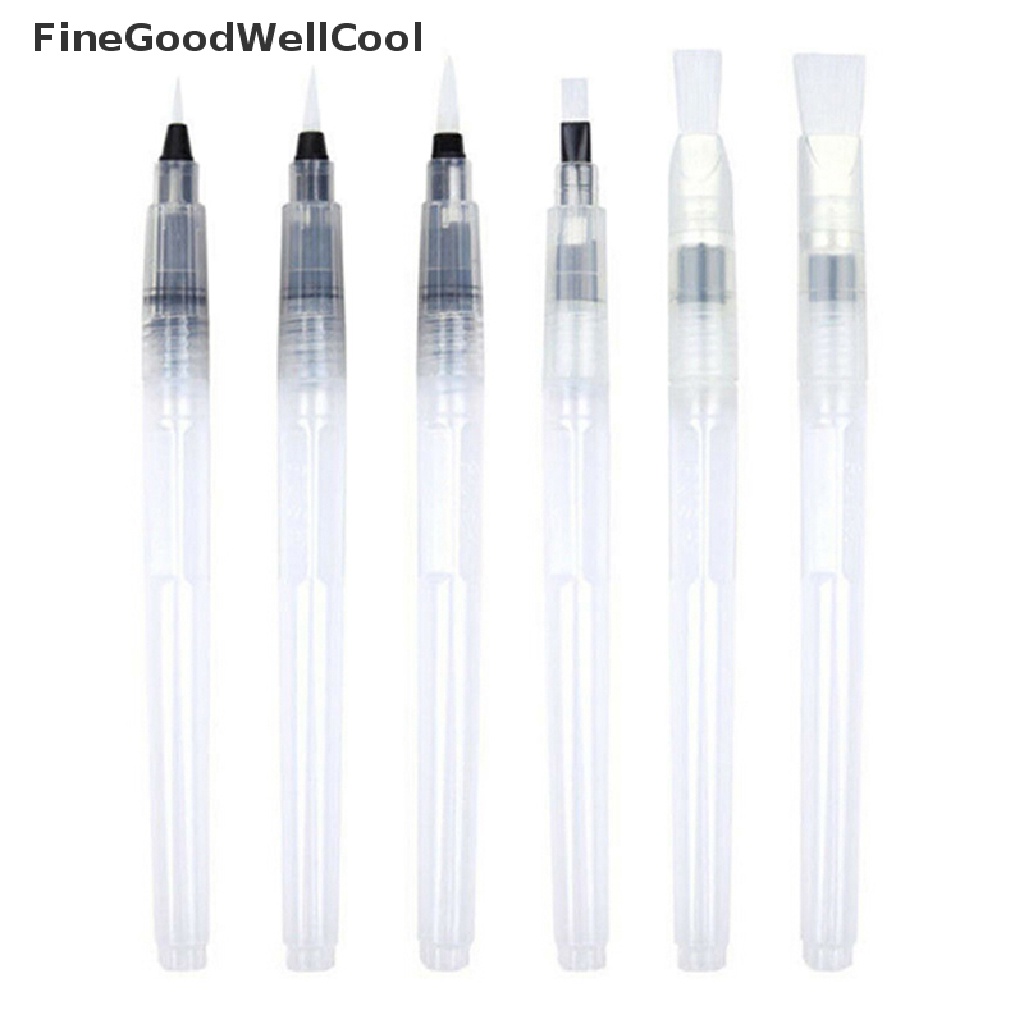 Jual Fwid 6Pcs/Set Water Color Brush Refillable Pen Watercolor Color Drawing Art Accessory Jelly Indonesia|Shopee Indonesia