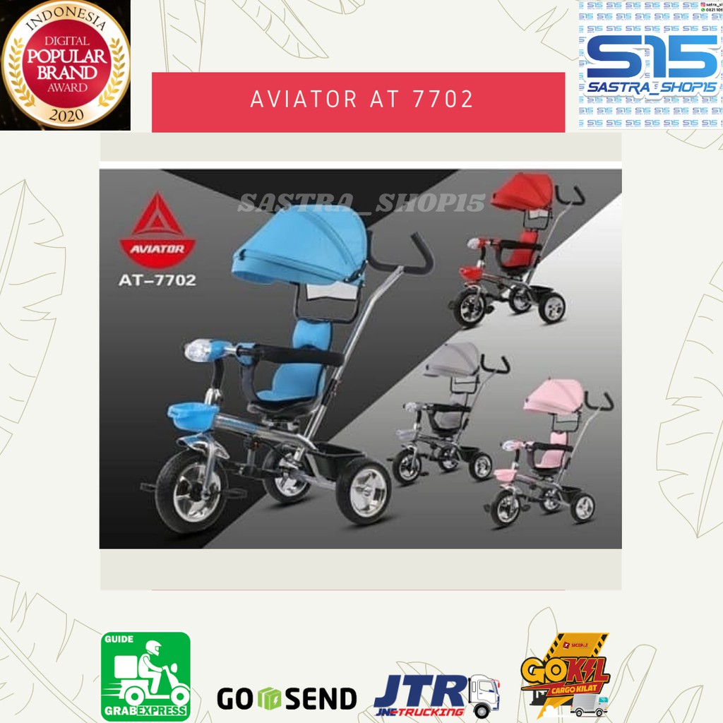 Sepeda Sepedah Speda Dorongan Kereta Anak Bayi Roda 3 Tiga tricycle Aviator at 7702 Murah