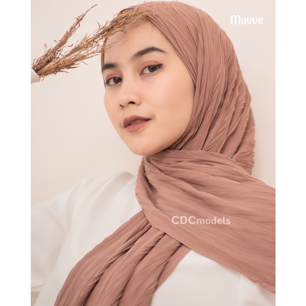 Oryza Pashmina Padi ' - KRUDUNG PASMINA - KERUDUNG MUSLIM - PASMINA TERLARIS - PASMINA PADI-Mauve