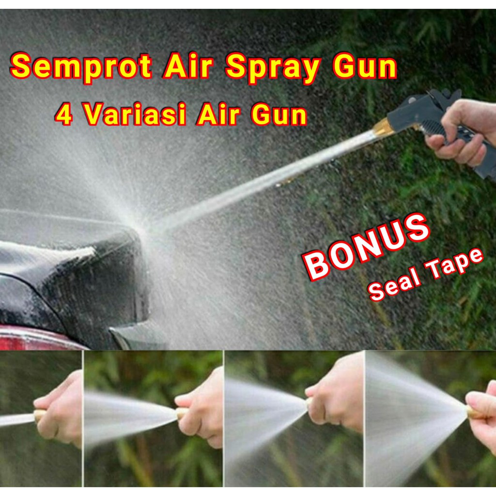 1 SET Gun Spray Hose / Selang + Semprot Air Cuci Mobil / Pencuci Motor / Siram Taman kebun