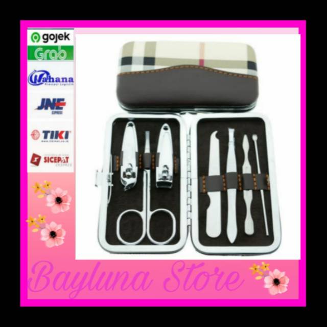 8pcs/set Alat Perawatan Gunting Kuku Telinga Alis BahanStainless Steel