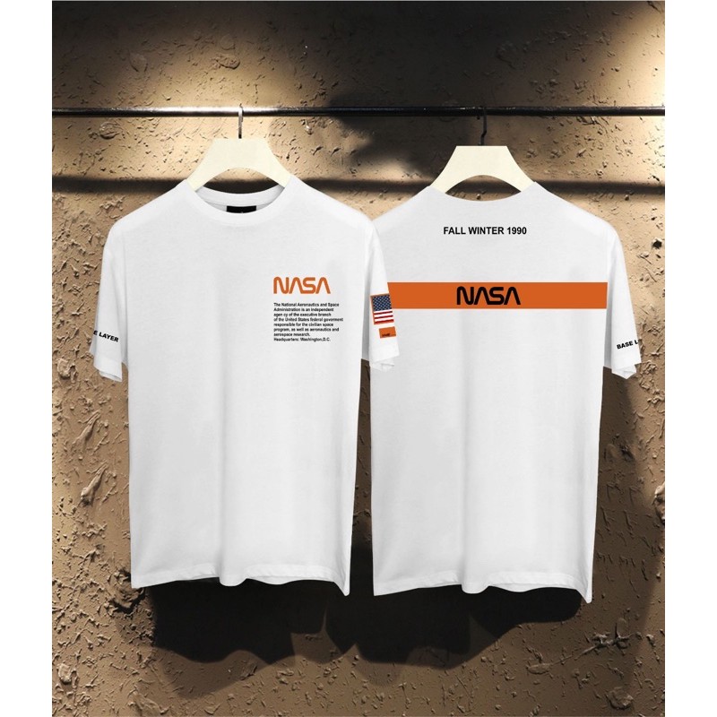 BAJU TSHIRT KAOS DISTRO NASA FALL WINTER PUTIH / ATASAN PRIA / T-SHIRT PRIA