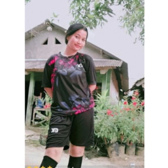 Kaos dan setelan baju bulutangkis wanita baju badminton cewek baju volly cewek baju olahraga atasan 