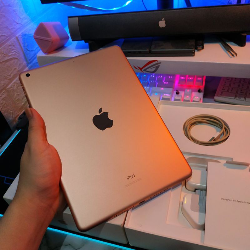 IPAD 7 2019 32Gb Gold Fullset Mulus BH 95% No Minus 3utools Ijo Semua