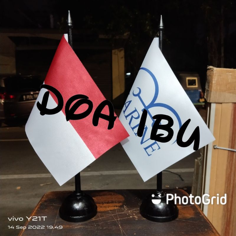 

best seller tiang kayu meja+bendera INDONESIA+MARINE