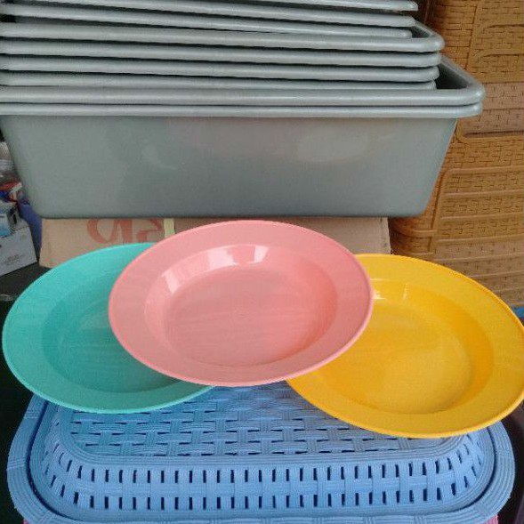 SALE!! PIRING MAKAN MANGKUK MAKAN PLASTIK PIRING MANGKOK PLASTIK MURAH GBU