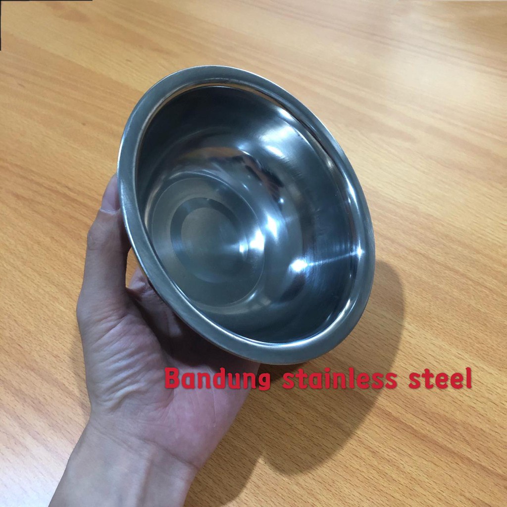 Set Baskom Mangkuk Kobokan Stinless Tipis isi 6pcs Cuci Tangan 12CM 14CM 16CM