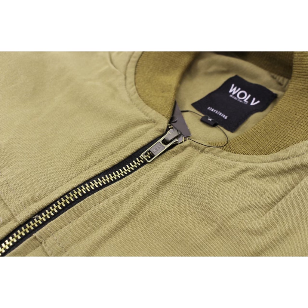 JAKET BOMBER SOFT ORANGE CANVAS PREMIUM | JACKET PRIA BOMBER POLOS CANVAS TOP PRODUCK