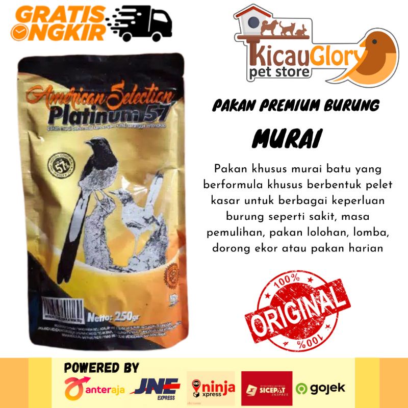 AMS Platinum AMERICAN SELECTION PLATINUM 57 - AMS PLATINUM 57 PAKAN BURUNG MURAI KEMASAN