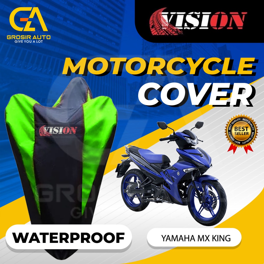 

List Kuning Vision Sarung Bodi Yamaha Mxking MX King Anti Air Cover Body Tutup Motor Waterproof Selimut Penutup Pelindung Penjaga Debu Hujan Panas