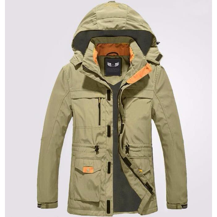 THE NEW BEST SELLER New Jaket Parka Jeep Coklat Cream Waterproof foot