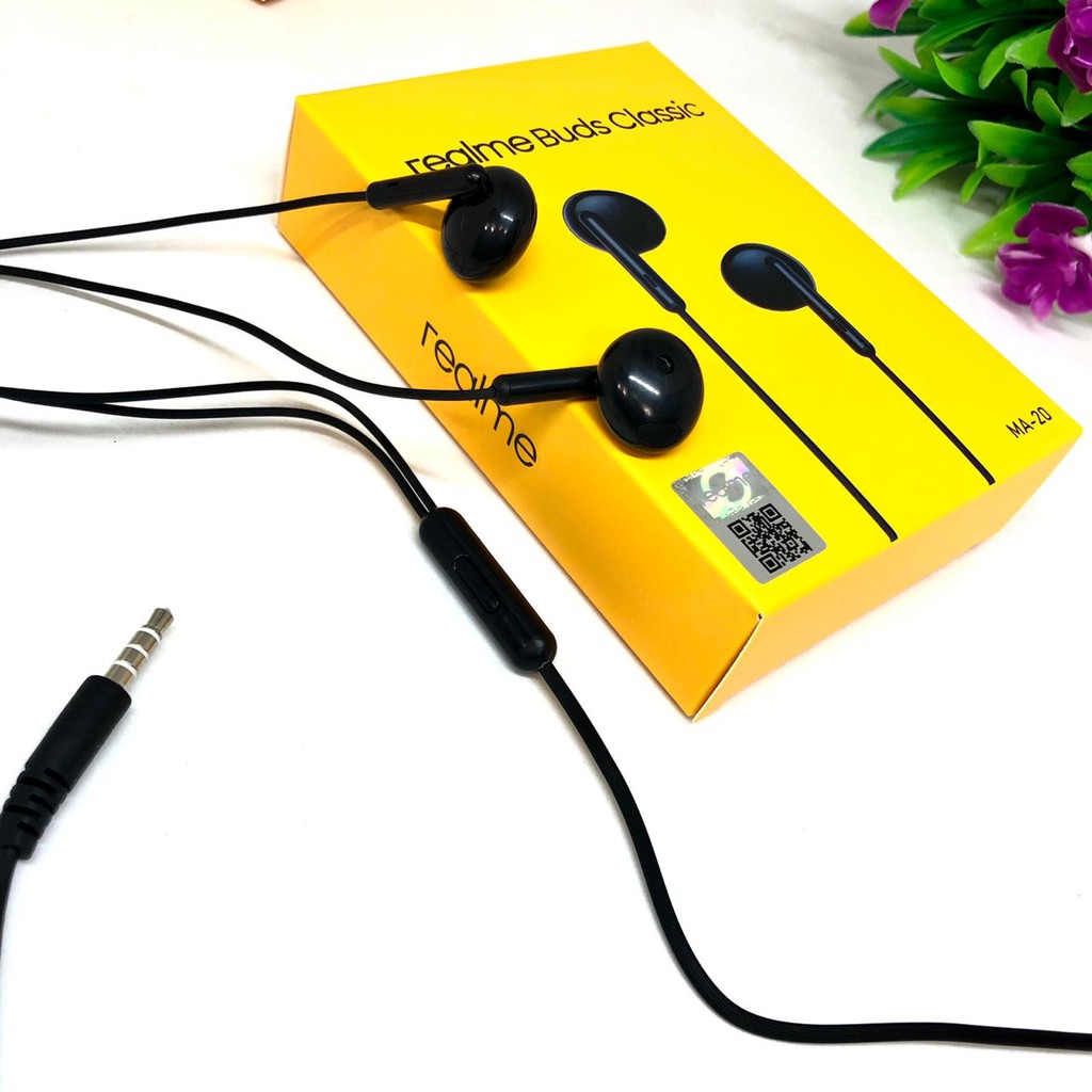 new~HEADSET REALME MA-20 HANDSFREE REALME EARPHONE REALME BUDS CLASSIC MA20 &amp; realme R112/R113/R50