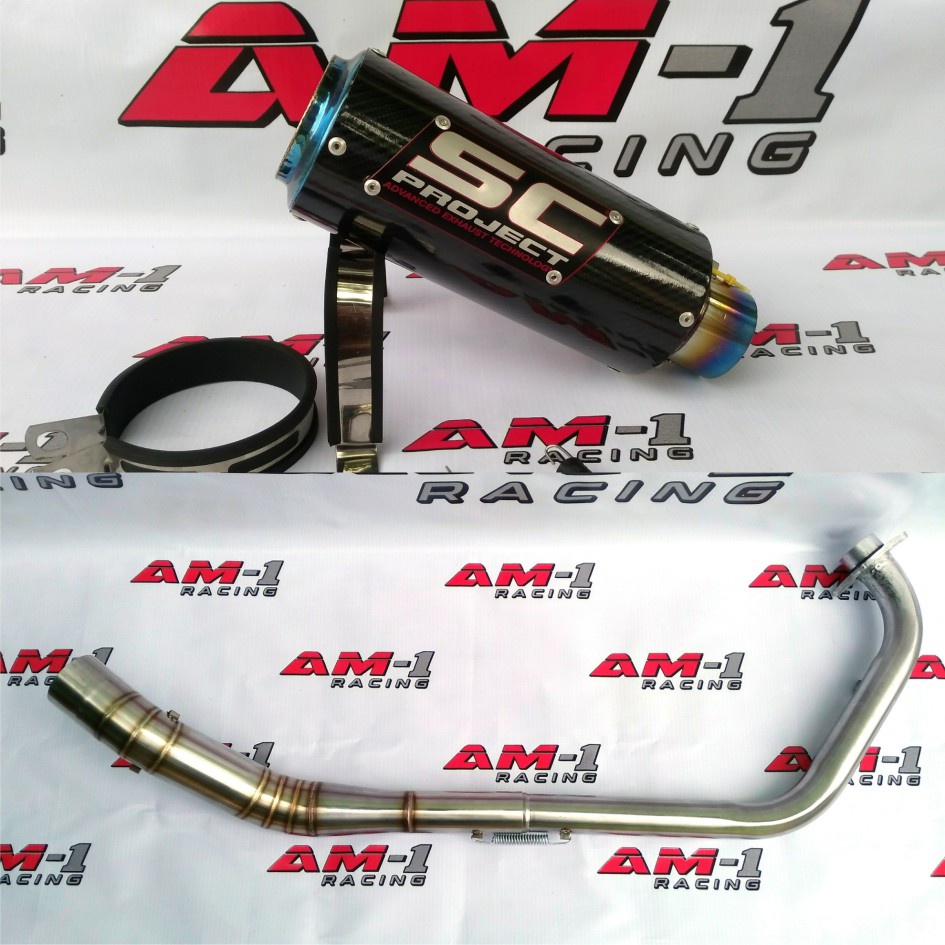 Kenalpot Knalpot Racing SC Project Projek Biru Carbon new cbr150r cbr 150 R Cbu k45a k45g k45n K45r 