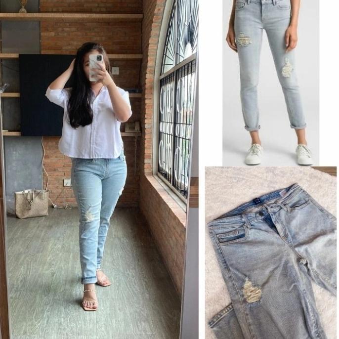 GAP Girlfriend Ripped Jeans - Celana Jeans Wanita Original