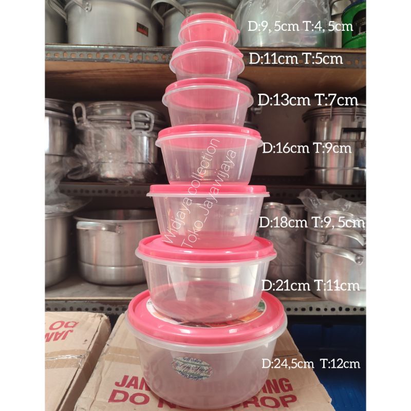 Mangkok set microwave safe/ Mangkuk+tutup/round food container Salad Bowl