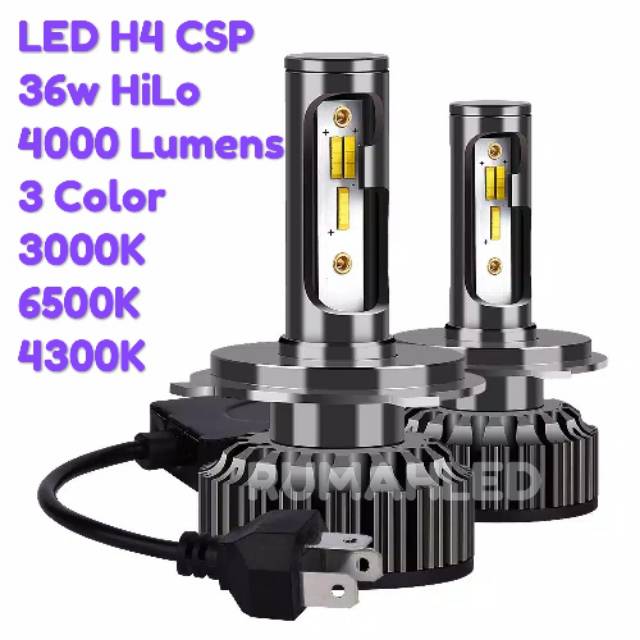 LED 3 Color CSP H4 HiLo, H11 Single