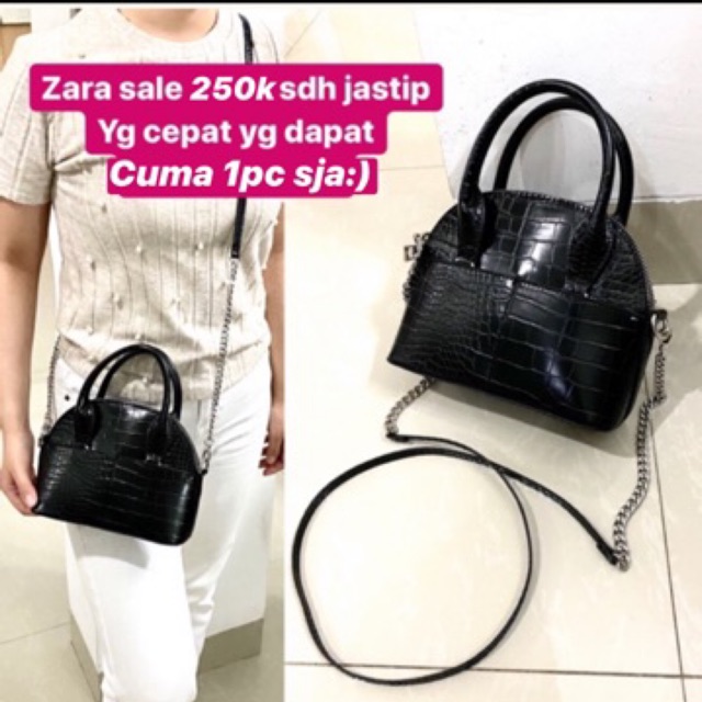 zara croco bag