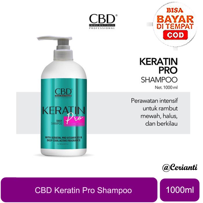 CBD Professional Keratin Pro Daily Shampoo 1000ml | Shampo Rambut_Cerianti