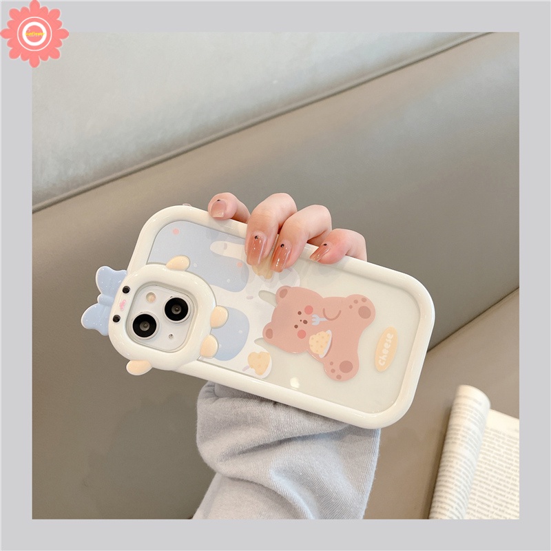 Casing Lensa Little Monster 3D Redmi Note11 11S 10s 10s 10 11 Pro Max8 9 10 Redmi A1 A1+ 9 10 9T 10C 10A 9A 9C NF PO CO M3 X3 MI 11Lite Kartun Beruang Rabbit Glossy Anti Pecah Sarung Cover Sarung