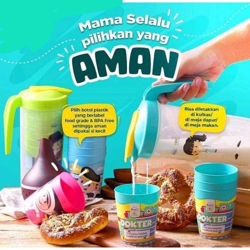 Teko Profesi Beranak / Teko Beranak [ 1 teko + 6 mug ]